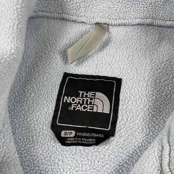 North Face Denali Jacket Womens Small Fleece Polartec Full Zip Color Block Blue - Picture 2 of 16